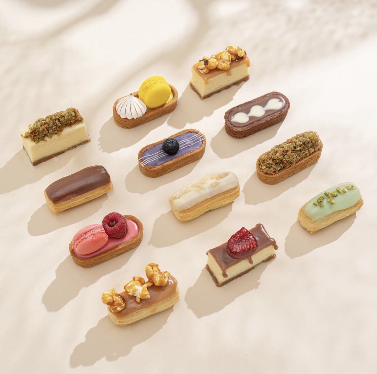 You can find a beautiful &amp; delicious selections of mini pastries at DYAR every day.