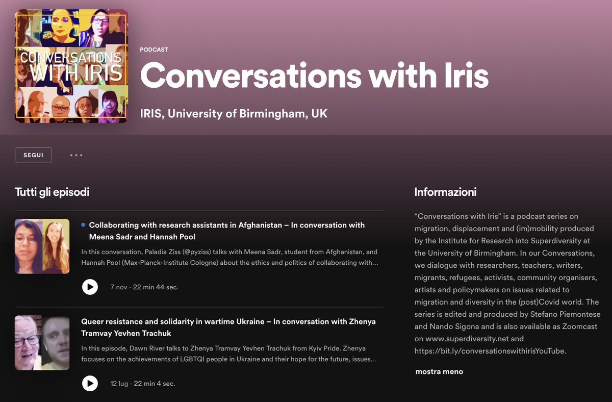 The last episode of #conversationswithiris on the ethics and politics of collaborating with research assistants in research in #Afghanistan is now on Spotify, Google and Apple Podcasts. With @pyziss, @MeenaSadr & @hnnhpool!  

Listen to the episode here 👉 bit.ly/3zOKRcA