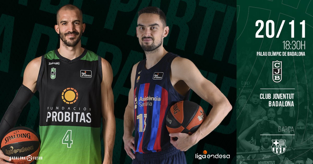 🚨 SORTEIG ENTRADA DOBLE VS <a href="/FCBbasket/">Barça Basket</a> 

😀 Diumenge 20 de novembre, partidàs a l'Olímpic contra el Barça (18:30h). Què heu de fer per participar al sorteig?

1⃣ RT i like
2⃣ Comentar la publicació mencionant amb qui voleu venir al partit

SORT!

#BadalonaÉsFutur