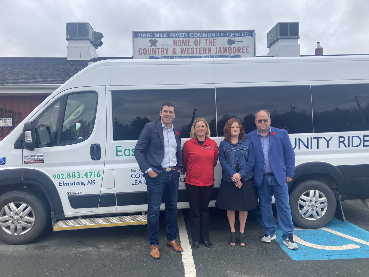 The feds and province are investing almost $200,000 to #EastHants Community Learning for new fleet of vehicles for Community Rider. They are purchasing three new hybrid n one electric. <a href="/JohnaNspc/">NSPCJohna</a> <a href="/KodyBloisNS/">Kody Blois</a>