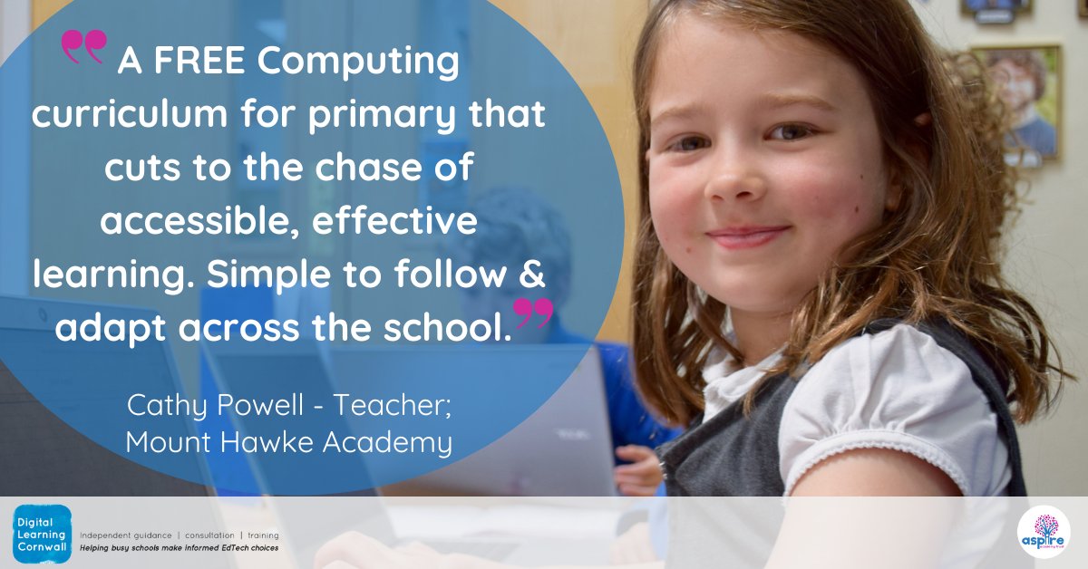 Digital Learning Cornwall (@dlcornwall) on Twitter photo Our FREE NCCE-based #Computing curriculum grants #primary #schools an optimised approach that guides children & saves non-specialist #teachers buckets of time.
💥dlcornwall.org💥
Check out our CPD programme & online guidance while you're there.
hello@dlcornwall.org Our FREE NCCE-based #Computing curriculum grants #primary #schools an optimised approach that guides children & saves non-specialist #teachers buckets of time.
💥dlcornwall.org💥
Check out our CPD programme & online guidance while you're there.
hello@dlcornwall.org