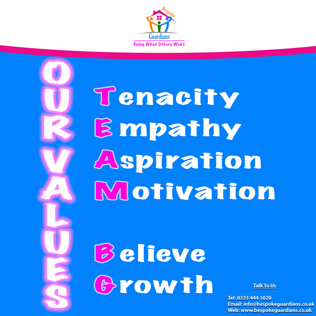 BespokeGuardian's tweet photo. An integral part of our success has always been our Values!!
"Doing What Others Won't"
#TeamBG #WorkingWithKids #SocialServices #KidsinCrisis https://t.co/9Gg8EQdAGq