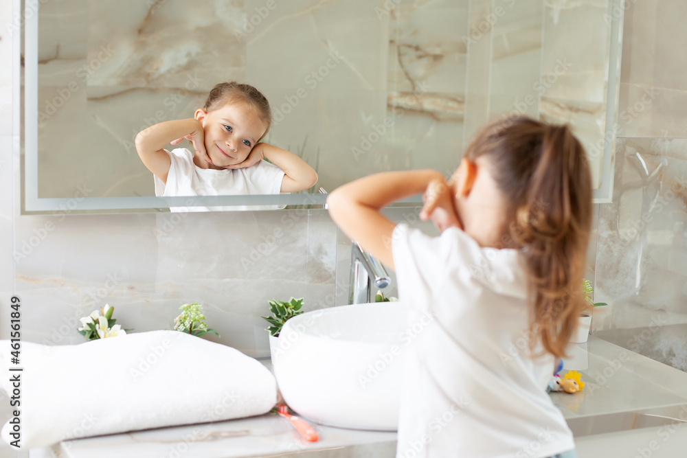 #TeachingTipThursday
In the morning, look in the mirror together and take turns naming your child's qualities: You have brown eyes, you are kind, you are smart, you are brave.