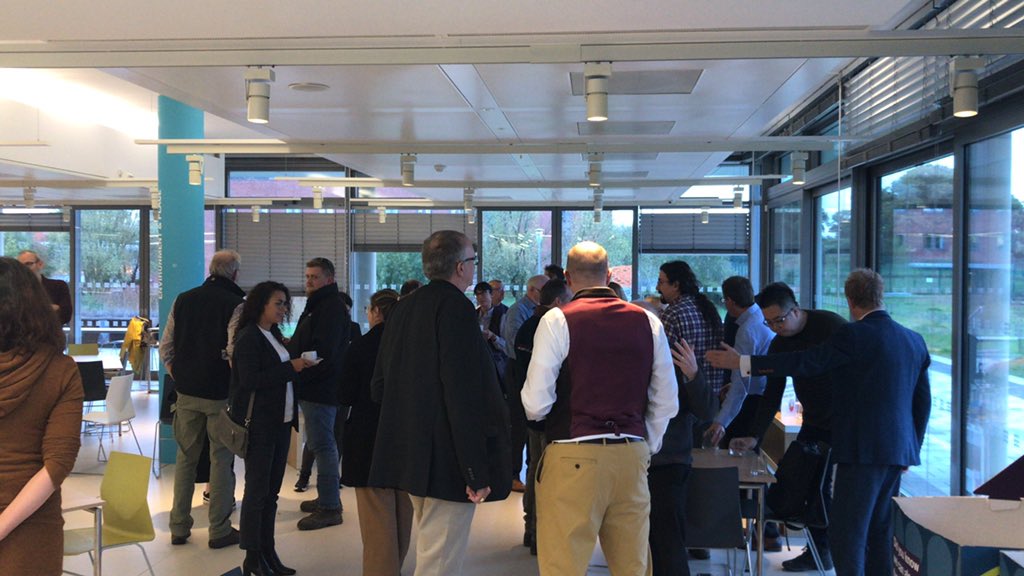 Coffee and networking time after the first talks of #AgriTechWeek2022 here at <a href="/NorwichResearch/">Norwich Research Park</a> Park. Great kick off to the event, time for some interesting chat and a panel session. Stay tuned! <a href="/Agri_Tech_E/">Agri-TechE</a>