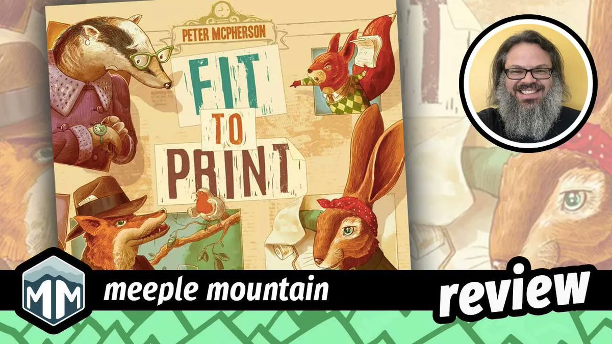 meeplemountain's tweet photo. Fit to Print, from @FlatoutGames and @PeterLMcPherson is a real-time puzzly tile-laying game set in the newsroom of a small town newspaper, and it's coming to #Kickstarter. Check out our review.
https://t.co/4jXVC2uuSD
#BoardGames #RealTimeGame #TileLaying #PuzzleGame #Newsroom https://t.co/b7Xfmx4xij