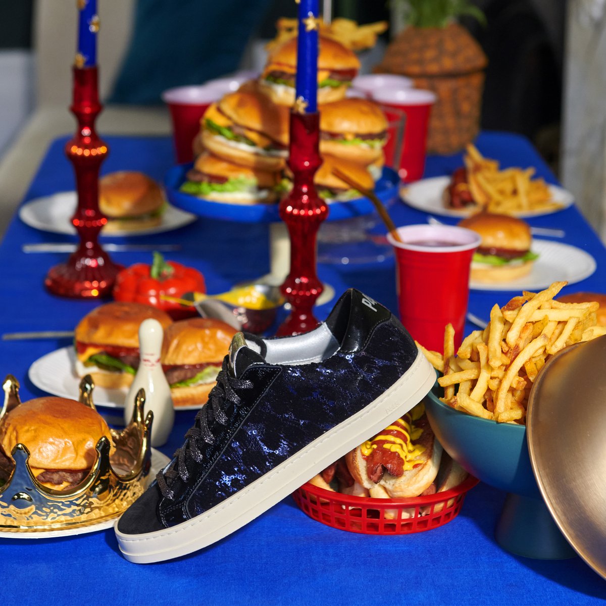 p448official's tweet photo. Make way for metallics, glitter, crystals, velvet and plaid. Holiday vibes and our brand-new collection are officially here. ⁠✨ 
#P448 #MadeInItaly 
Shop giftables: https://t.co/HX7uBbLBwO https://t.co/YUspWbYbDX