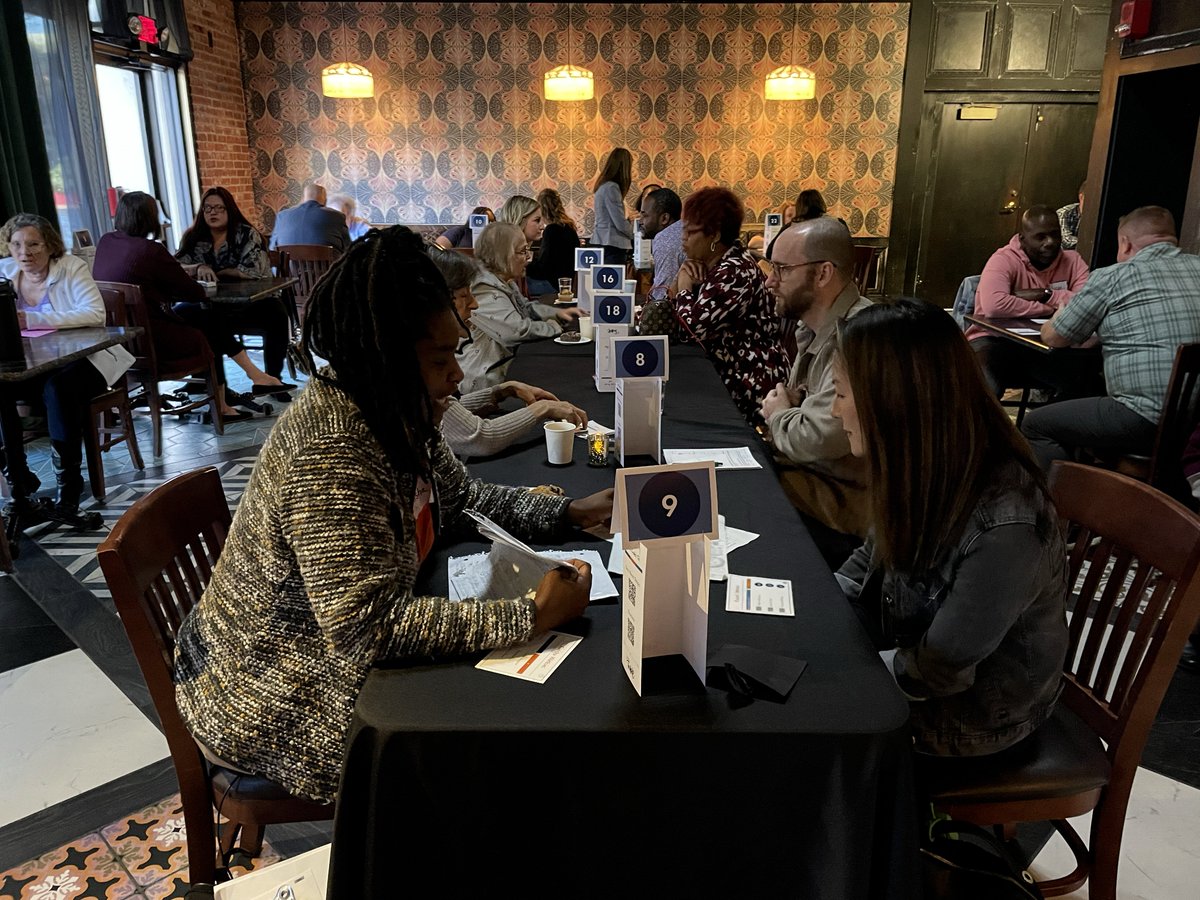 ThinkTank_Inc's tweet photo. Last week Think Tank hosted a gathering that connected Change Leaders with those who want to understand more deeply the issues they've faced. The result was this room full of meaningful conversations. Thank you to all who came to listen and learn! https://t.co/FFJMfbm9I3
