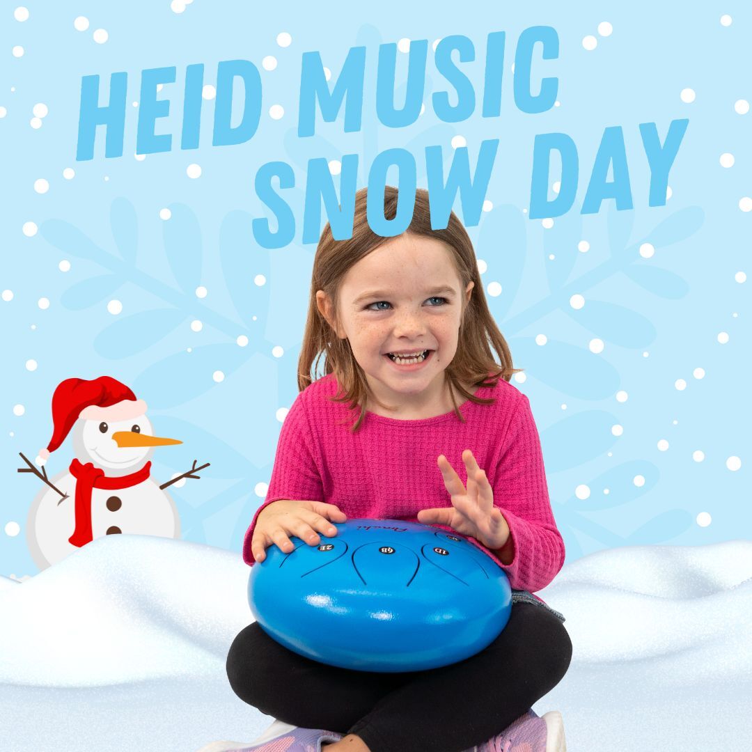 Save the date for a Heid Music Snow Day at Heid Music Appleton on 12/3! 
Music, fun and holiday shopping. This family friendly day will have activities, instruments, snacks and more to occupy the kiddos while you shop for the perfect gift for stockings &amp; under the tree.