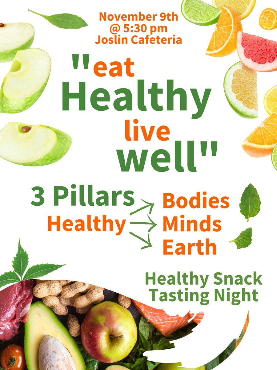 Joslin Elementary (@joslin_es) on Twitter photo 🍎🥕🥦Eat HEALTHY live WELL!  Join us this Wednesday, Nov. 9 @ 5:30 pm for a healthy snack tasting event!  Learn more about how to keep our bodies, minds, and earth healthy.  Hosted by our Joslin PTA Healthy Living Committee and music teacher, Ms. McKay.  See you there! 🍎🥕🥦Eat HEALTHY live WELL!  Join us this Wednesday, Nov. 9 @ 5:30 pm for a healthy snack tasting event!  Learn more about how to keep our bodies, minds, and earth healthy.  Hosted by our Joslin PTA Healthy Living Committee and music teacher, Ms. McKay.  See you there!