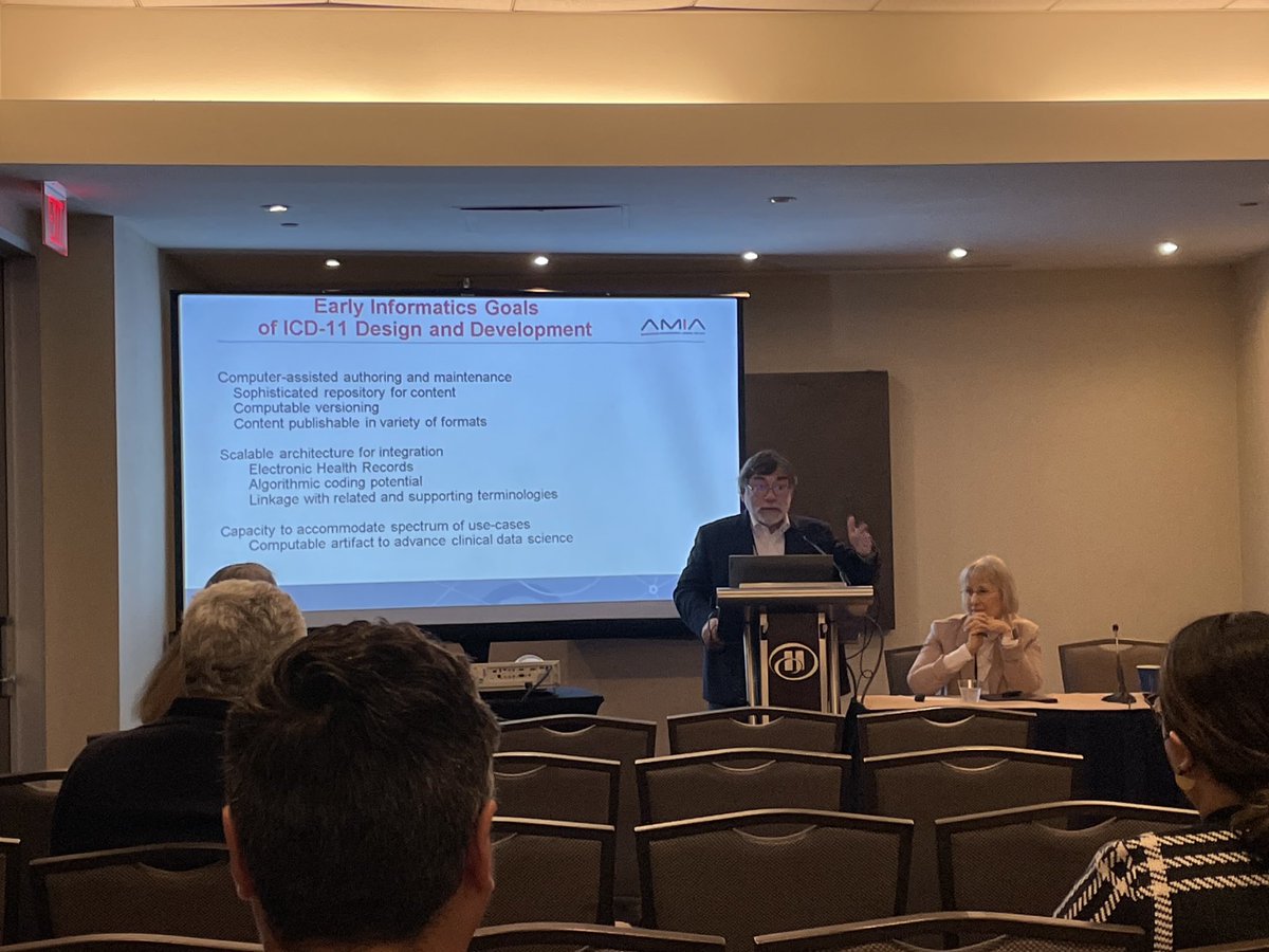 matveyp's tweet photo. Discussion of ICD-11 with Dr. Chris Chute ⁦@AMIAinformatics⁩ #AMIA2022 Modernizing ICD is promising but I am not looking forward to yet another transition https://t.co/tfR62HyVJQ