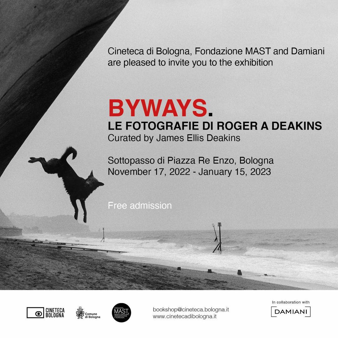 Team Deakins is coming to Bologna for the opening of the exhibition of some of Roger's still photography from the book BYWAYS and some previously unpublished work. The exhibition opens on November 17th and the admission is free.