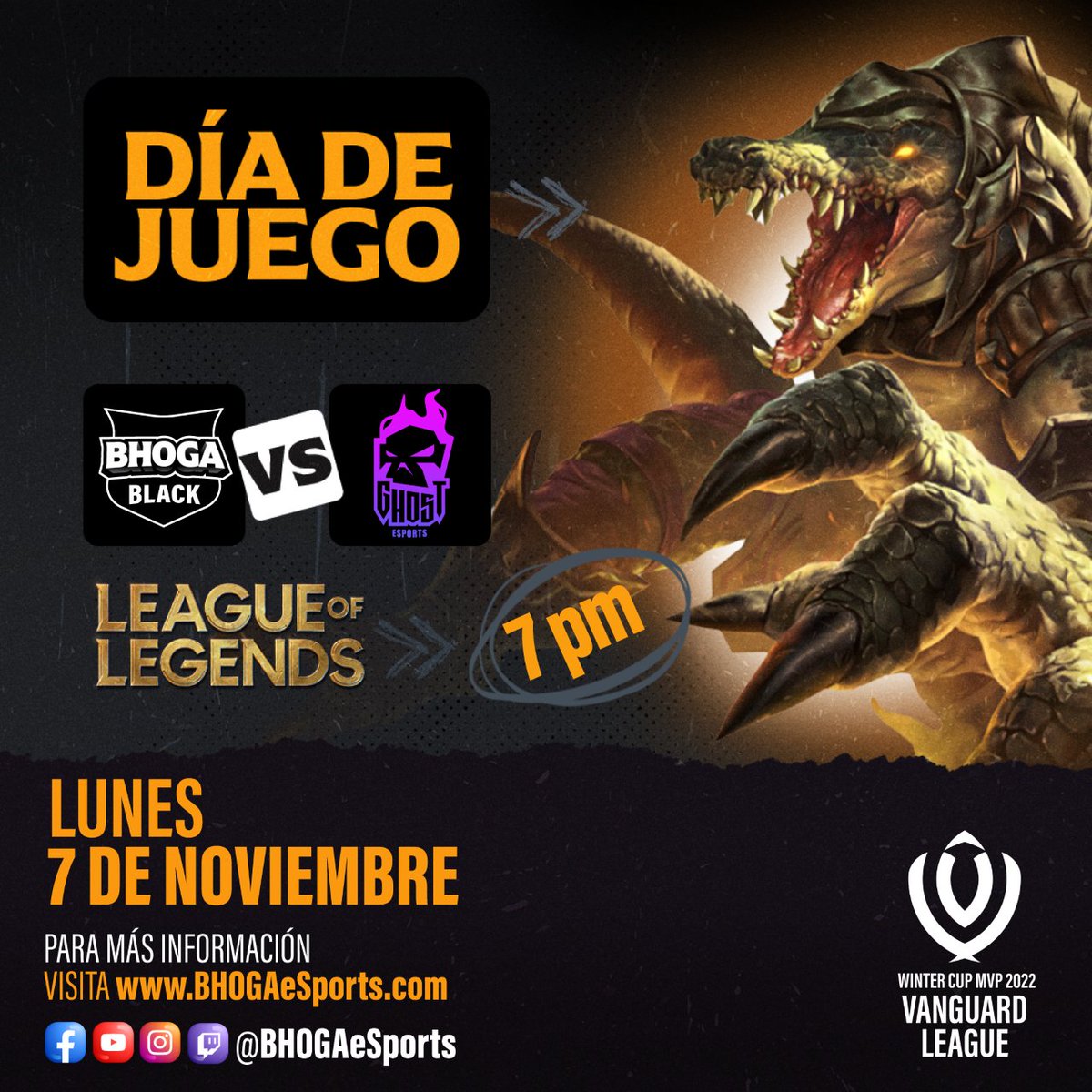 Fase de grupos | BGAB vs GST | <a href="/liga_mvp/">Liga MvP</a> 🏆
Nuestra segunda escuadra se enfrenta hoy ante #ghostesportsec, iremos por la victoria 💪🏻
Recuerden apoyarnos hoy en directo 7pm
#GoBHOGA #GoBGA #eSports #gaming