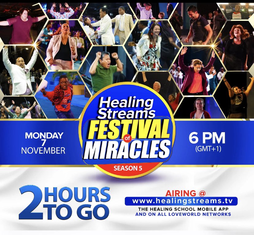 healingschool's tweet image. Less than 2 hours to go!

It's going to be a momentous celebration of awe-inspiring miracles recorded at the just-concluded Healing Streams Live Healing Services with Pastor Chris.
Don't miss it! 

➡️Watch @ healingstreams.tv

#healingstreams
#healingtothenations #HSLHS