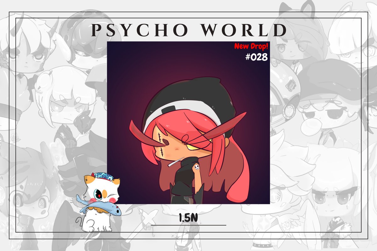 🔥New Drop "Psycho World" PW #028
🌟Available Now On 👉@ParasHQ
 
Paras: paras.id/token/x.paras.…
Discord: discord.gg/k5U8Unaq

#nftcollection #nftthailand #NEAR #NEARcollector #NFTCommunity #NFTs #PARASnft #NFTartwork #NFTMarketplace