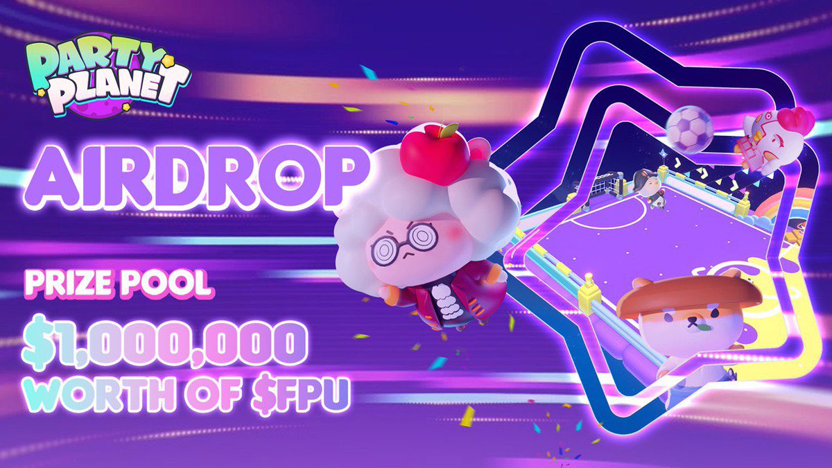 SkytopiaLabs's tweet photo. The very 1st game in CryptoSkyland will be launched on 21st Nov via our Party Planet. The Skytopia Cup, a football game, will be the 1st mini game on Party Planet!

To celebrate, we will hold an airdrop with a prize pool of $1,000,000 worth of $FPU for lucky Party Planet players! https://t.co/FqivYTfmEw