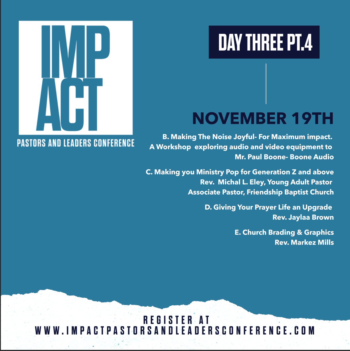 euccnc's tweet photo. DAY 3 ‼️
Want to know what's happening at the Impact Pastors and Leaders Conference? Visit
https://t.co/6xgZDZQ94t today to find out more information and don't just inquiry about the information, but make sure you register!!
#ImpactPastorsAndLeadersConference
#TheEbenezerChurch https://t.co/PhyU7RvdaG