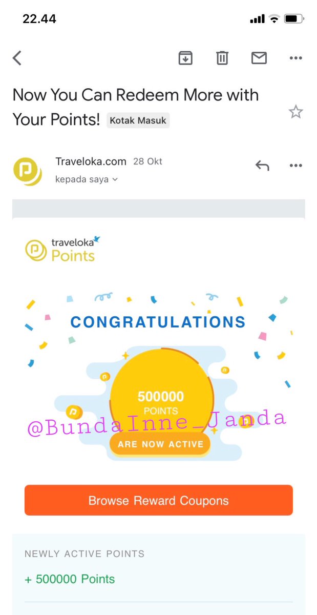 Bundainne_Janda's tweet photo. Asyik dpt 500rb points 🥳 buat hepi2 check-in🏨 akhir thn aj kli ya? 😍 klo misal hrga hotel nya lbh dr 500rb ya sisa nya tinggal byr pke duit 😂 https://t.co/a78pkaVm4Z