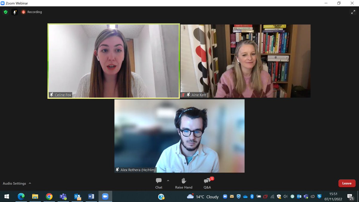 Great Q&A with @AineKerr and our speakers @celinefox_ & @alexrothera at our webinar: Digital Technologies, Housing & Brain Health with @GBHI_Fellows