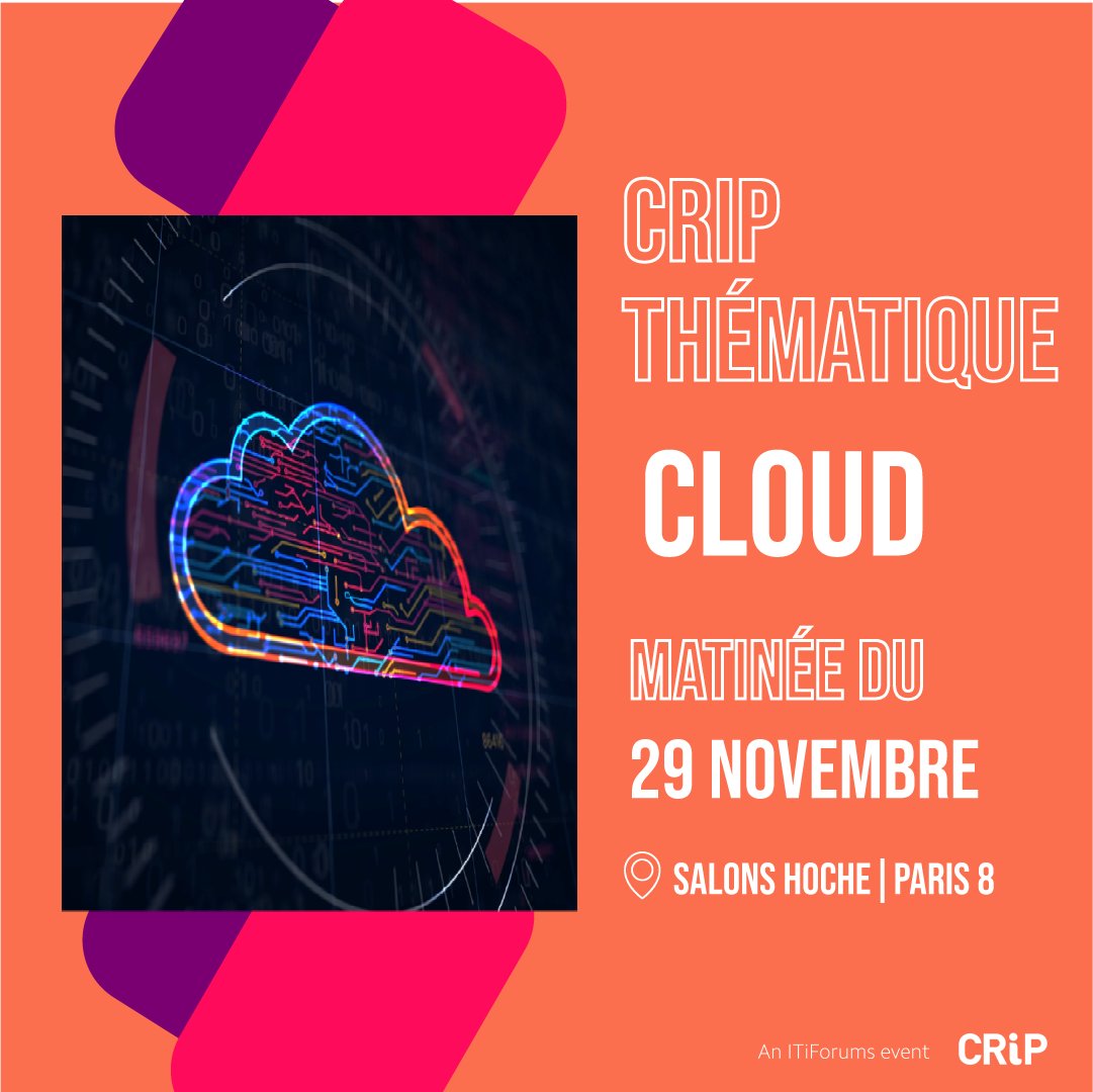 ITiForums's tweet image. [#Savethedate] Pourquoi pas vous ?
@adistafrance, @aiven_io, @Apptio, @BSONetwork, @DellTechFrance, @KadiskaTech, @Kyndryl, Netmetrix, @newrelic, @nutanix, @rubrikInc &amp;amp; @Veeam participeront à la #CRiPThématique #Cloud 
RDV le 29 novembre.
@LesSalonsHoche
#tobecontinued #staytuned
