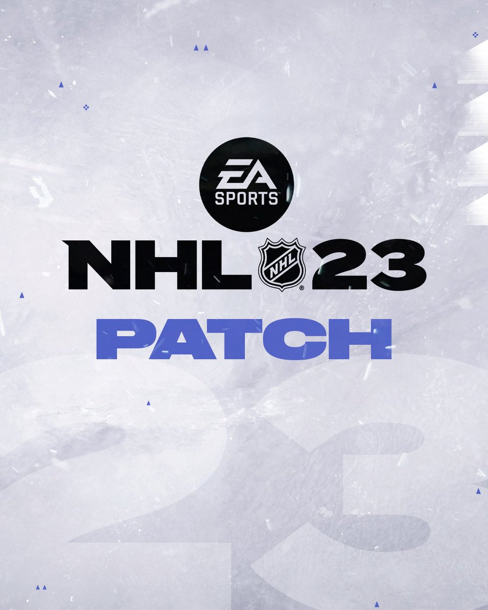 Strategies Fix 🔧
Increased frequency of on-ice projections 🥶️
All 32 Reverse Retro Jerseys 🏒
26 new on-ice projections on the way ☑️

Read about everything new coming in the November 8th #NHL23 patch: x.ea.com/nhl23/patch