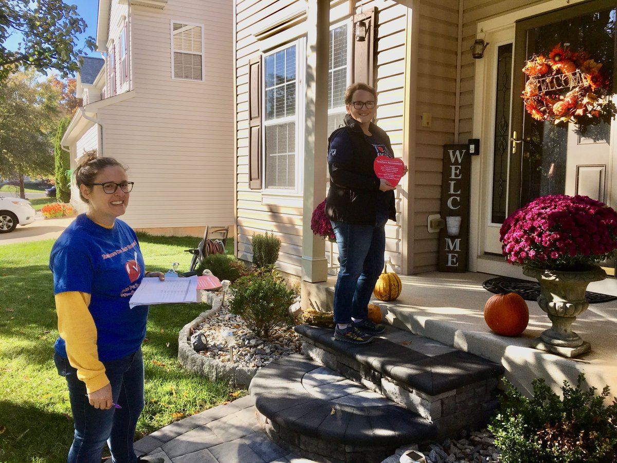 In Frederick, Cecil, Carroll, and counties across the state, educators were busy knocking on 🚪s this weekend on behalf of educator-recommended candidates! Make sure you visit MDAppleBallot.com, know your polling location, and are ready to vote tomorrow! 🗳️