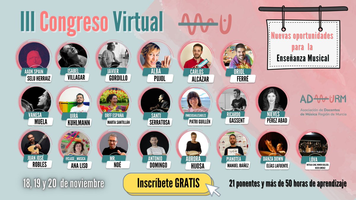 ¡¡Ya está  aquí....ya llegó...el Congreso de ADMURM!!🎶🎵🎶🎶
Pensábais que lo habíais visto todo? Pues... aquí estamos de nuevo, con un montón de nuevas propuestas e ideas que cambirán vuestras vidas y las de vuestros alumnos. 
#IIICongresoVirtualADMURM
admurm.org/iii-congreso-v…