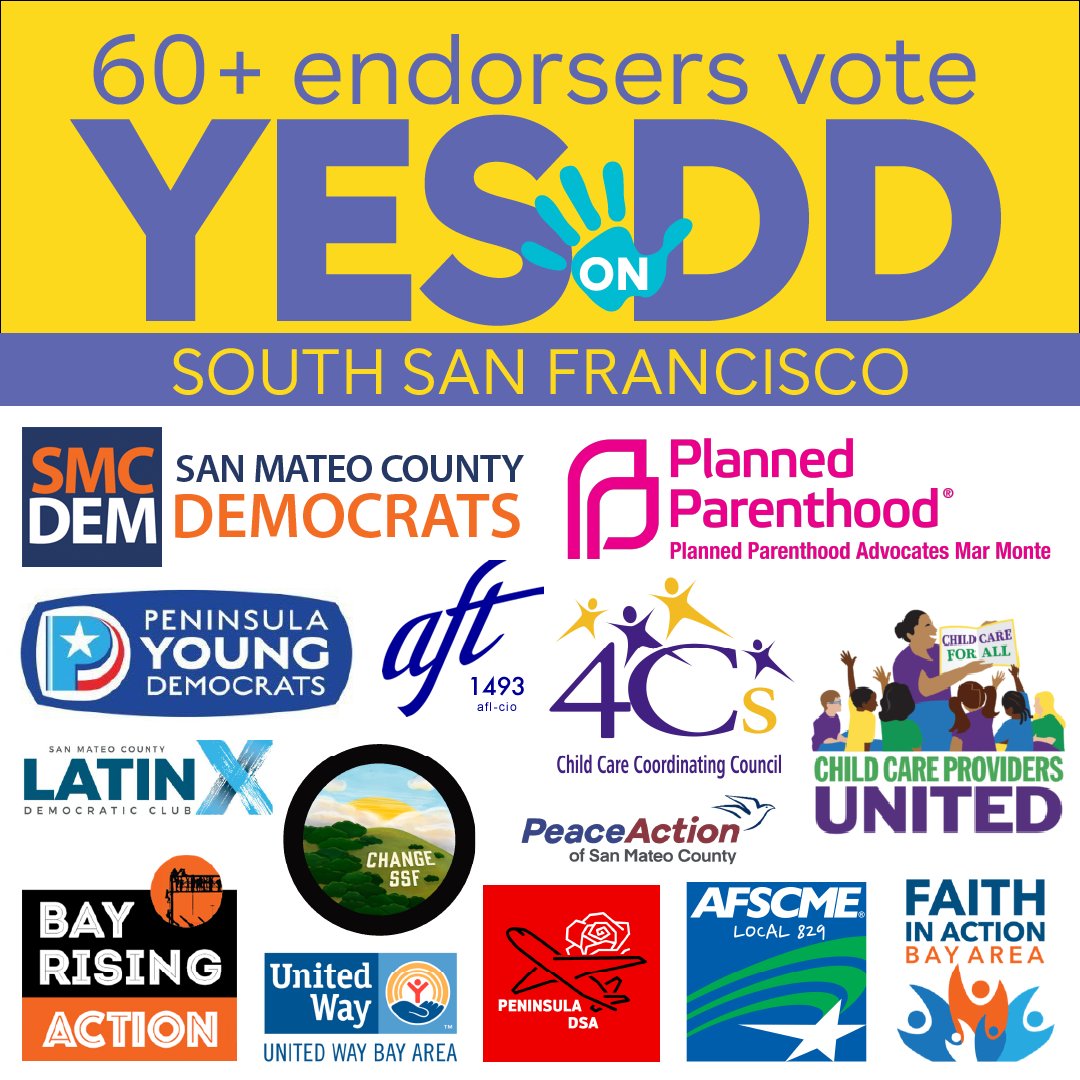 More than 60 organizations, public officials, and community advocates endorse #MeasureDD! When #SouthCity passes Preschool for All #SSF, we'll have #universalpreschool and a #livingwage for the whole preschool workforce, paid for by the largest corporations in town. #yesonddssf