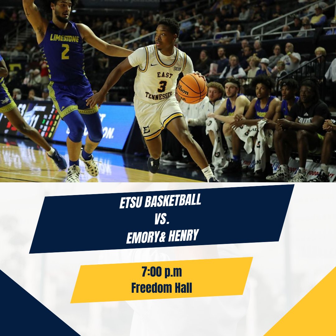 Tonight, the ETSU Buccaneers basketball team hosts their season opener in Freedom Hall at 7:00 p.m. against Emory &amp; Henry!
