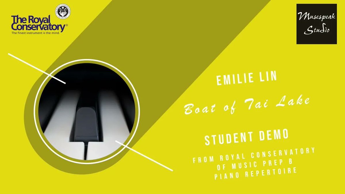 Check out my student's performance of Boat of Tai Lake by Emilie Lin. It's an RCM Prep B (2022 Piano Syllabus). #demomonday #RCM #celebratercm2022 #royalconservatoryofmusic #studentdemo buff.ly/3fzGz1Y