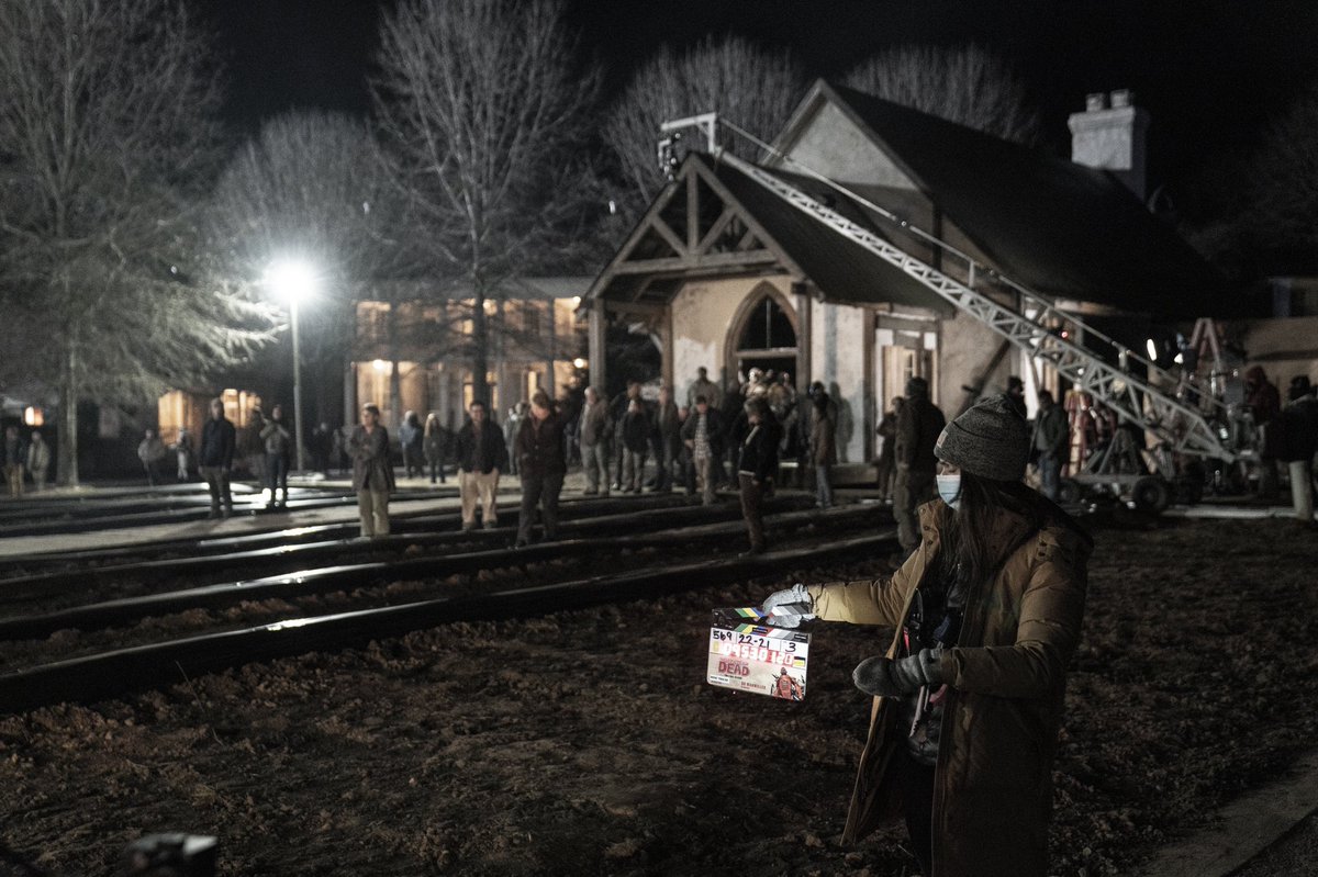 TWalkingDWorld's tweet photo. Behind the scenes photos from Episode 1122 of #TheWalkingDead featuring Mahdi Cocci, Jeffrey Dean Morgan, Khary Payton, plus the Alexandria/Outpost 22 set! https://t.co/YqHis5oxiL
