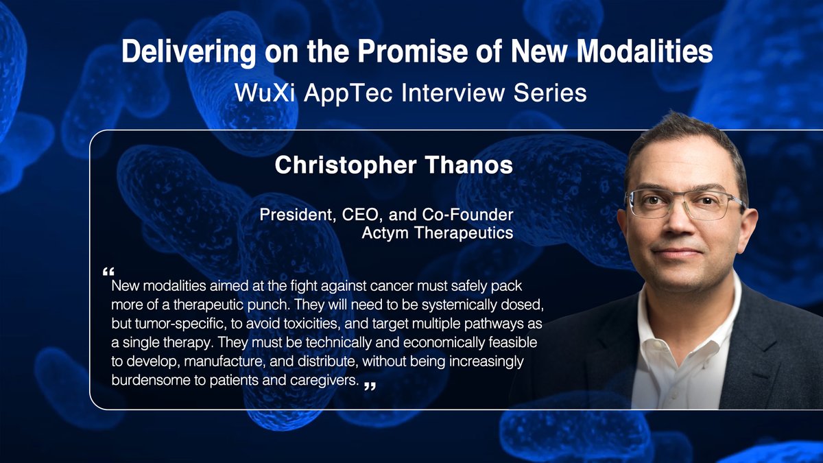 WuXi_AppTec's tweet photo. @ActymT is a #BioTech company developing #novel therapies intended to transform the treatment of #cancer. They’ve developed a systemically dosed #therapeutic platform that can overcome solid tumor immune microenvironment, which is hostile to T-cells. 
https://t.co/Dhk1ycS1EM https://t.co/tJxymgk5jC