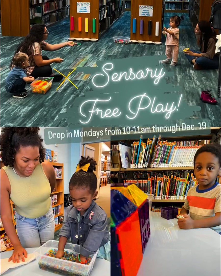 Sensory Free Play is back! 🙌
Join us Mondays from 10-11am through December 19, 2022.