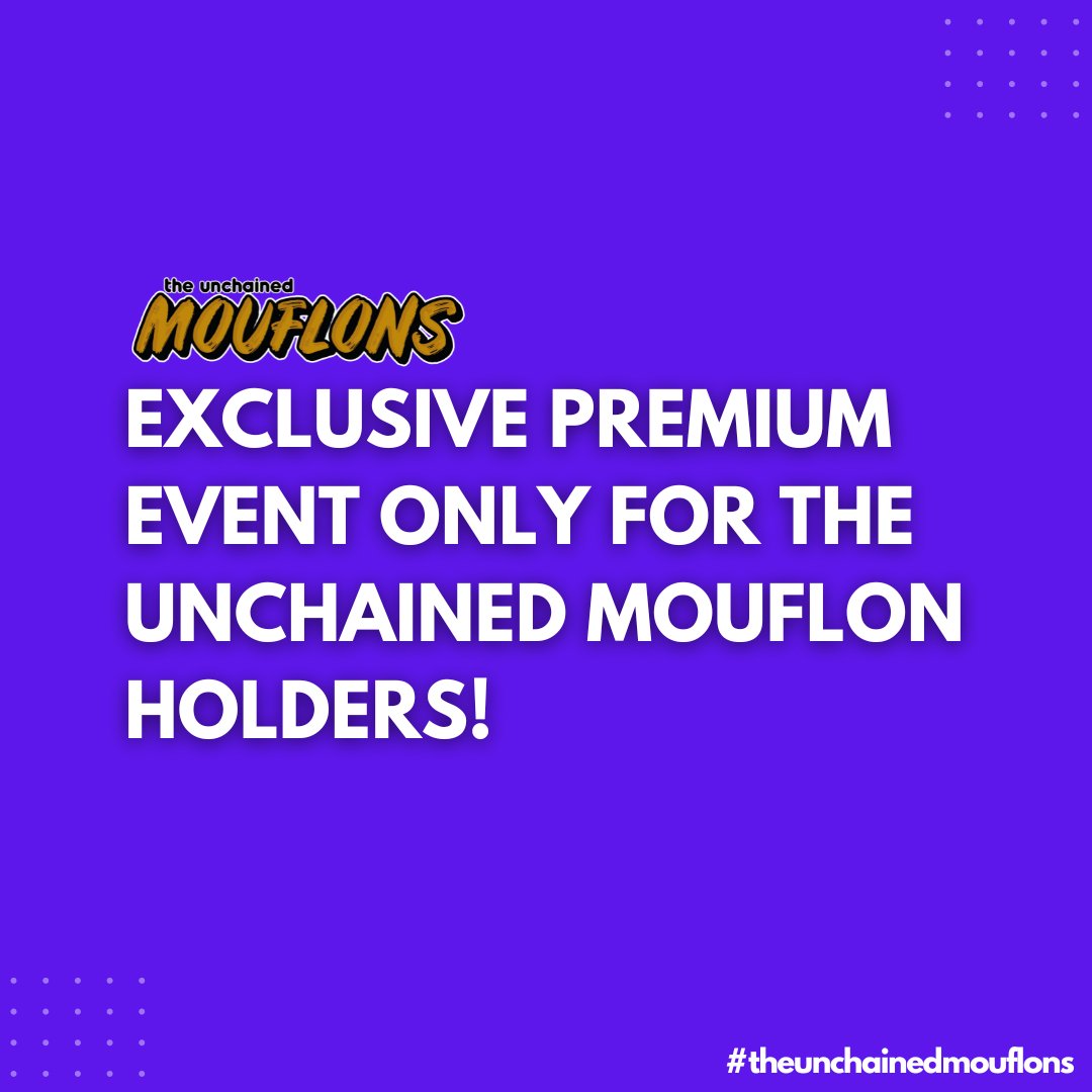 TMouflons's tweet photo. Our team is organizing something amazing for our community! Hold your NFT, and get ready to rock with it!
*this is an exclusive event only for holders! 🔥

#nft #new #mouflons #cyprus #cy #theunchainedmouflons #crypto #cryptocurrency #meta #metaverse #nftart #nftcommunity #nfts https://t.co/8qsyVwFcJR