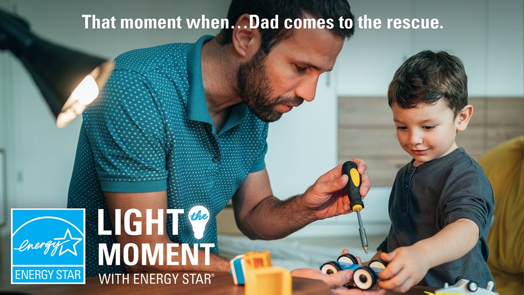 ENERGYSTAR's tweet photo. For all the moments when you rely on your lightbulbs to shine bright, choose ENERGY STAR certified LED bulbs to get the job done — complete with energy savings and a healthier climate for all. #LightTheMoment https://t.co/7HZEeejnQ3 https://t.co/FuCy1ePdfH