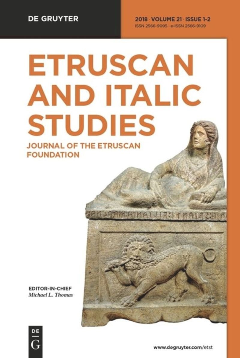 YaleClassicsLib's tweet photo. New issue of Etruscan and Italic Studies Vol. 25, No.  1-2 (2022)  https://t.co/01nRlilFyp  @degruyter_lib  @dg_classics https://t.co/1tZsoj14zV