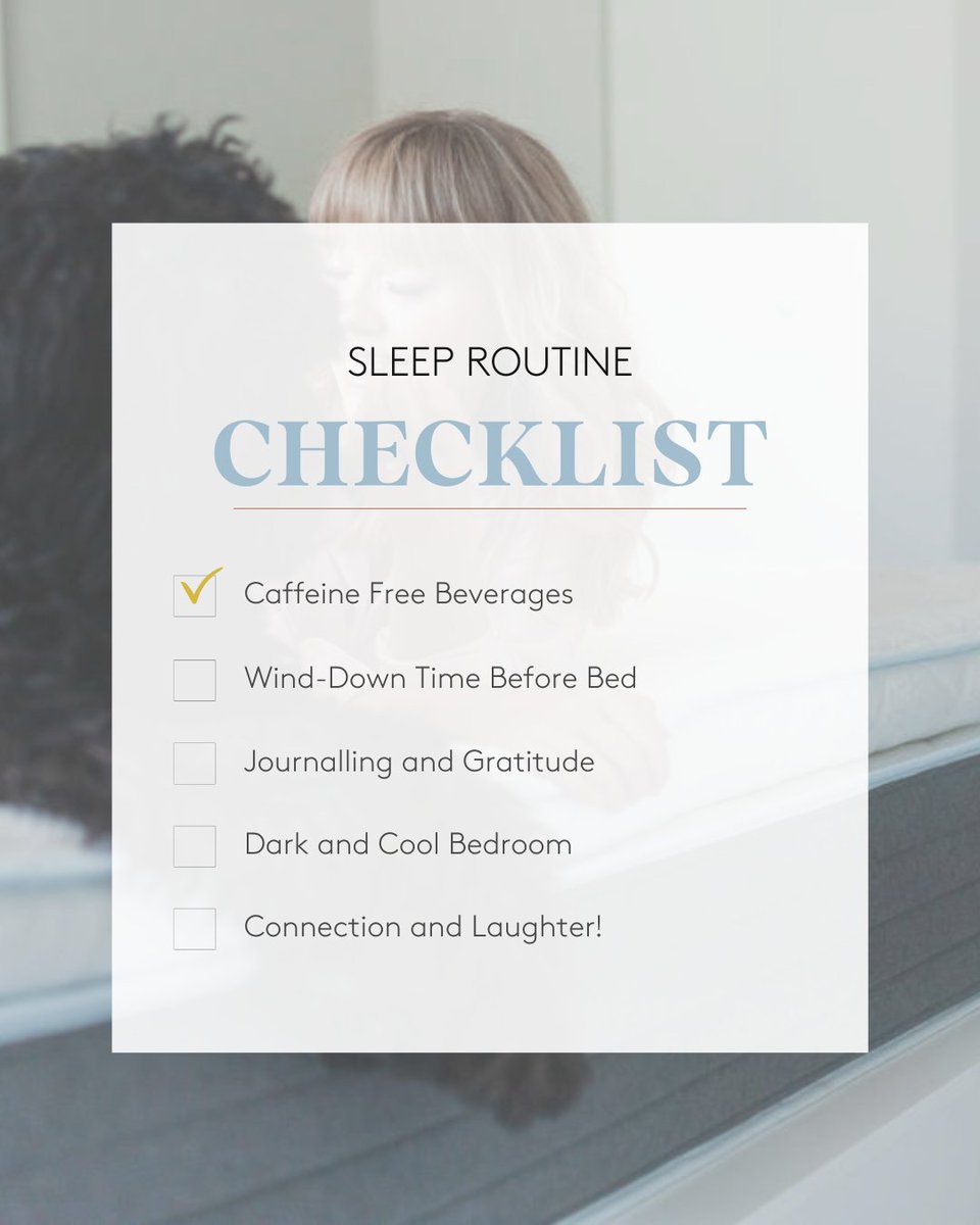 Save this Checklist as a Reminder of Some KEY Pieces to a healthy sleep routine! ✨😴⁠

⁠Re-tweet to share these top tips! #sleeprevolution