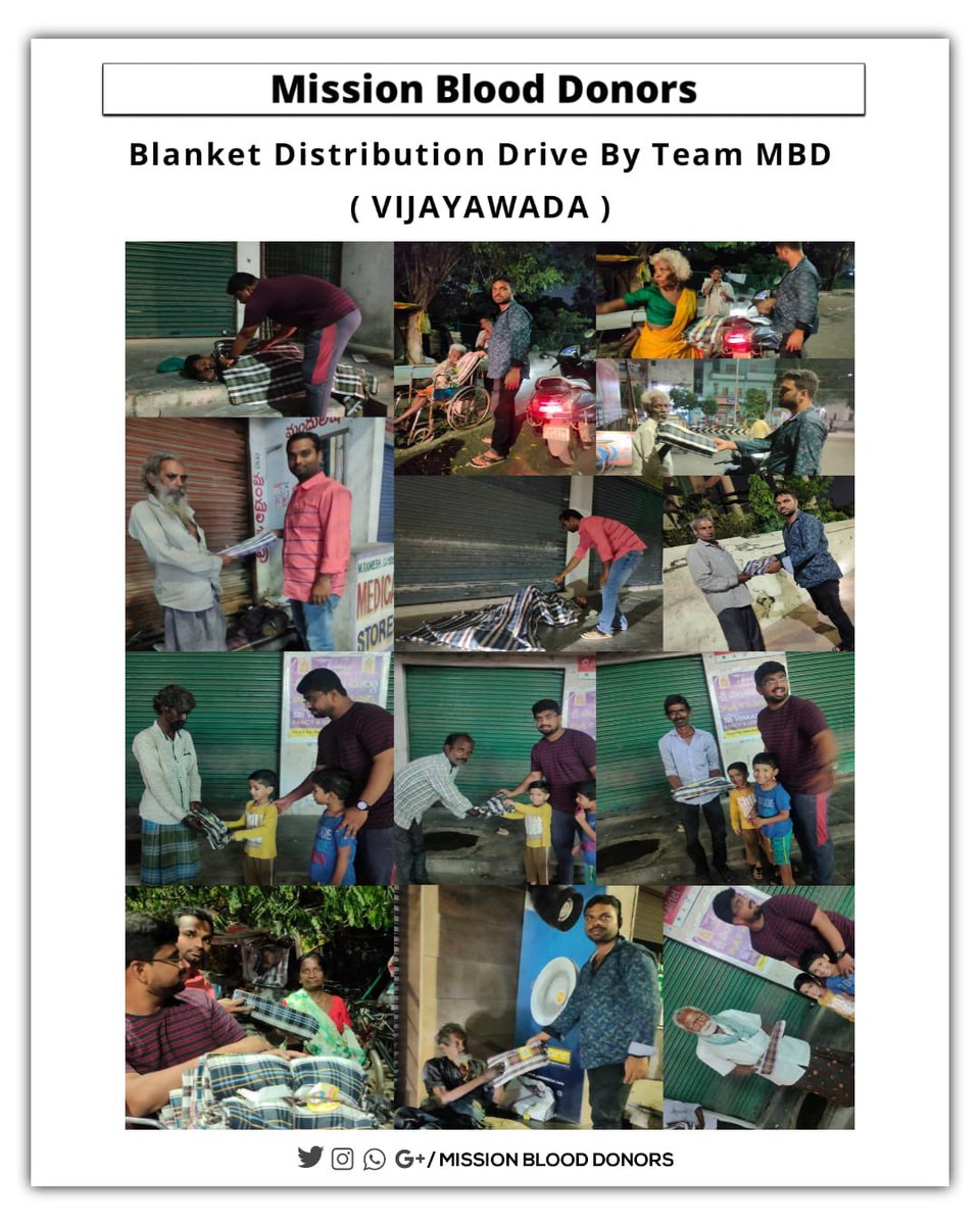 Hope4childran's tweet photo. Blankets donation done on ✅ #vijaywada thank you each and everyone for your contribution and efforts. Way to #Anakapally #distribution today night #teammbd #missionblooddonors https://t.co/hZszAVLfrV