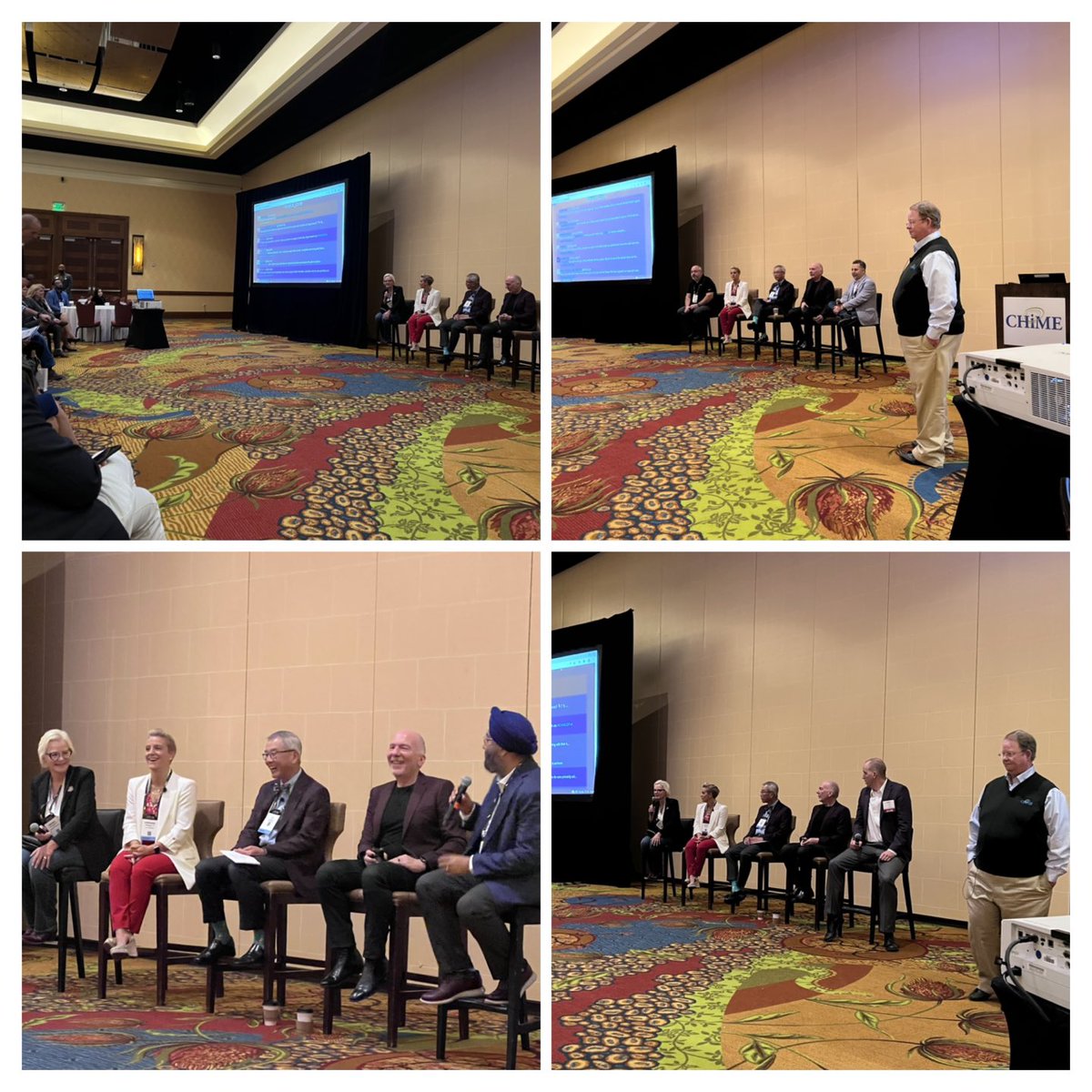kfraidenburg's tweet photo. #Fishbowl in action! Multiple perspectives in one “panel” enriches the dialogue and accelerates innovation. #CHIME_Chloe #CHIME22Fall https://t.co/thBY8SALJY