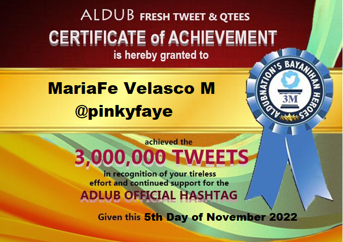 CONGRATS TO MYSELF😁👏👏 FOR  BEING A MULTI MILLIONAIRE, JUST OVER 3M😂
#ALDUBatADNScientific  ♥️👩‍❤️‍👨💚
#BOYCOTTMZETxAPTxGMA608
