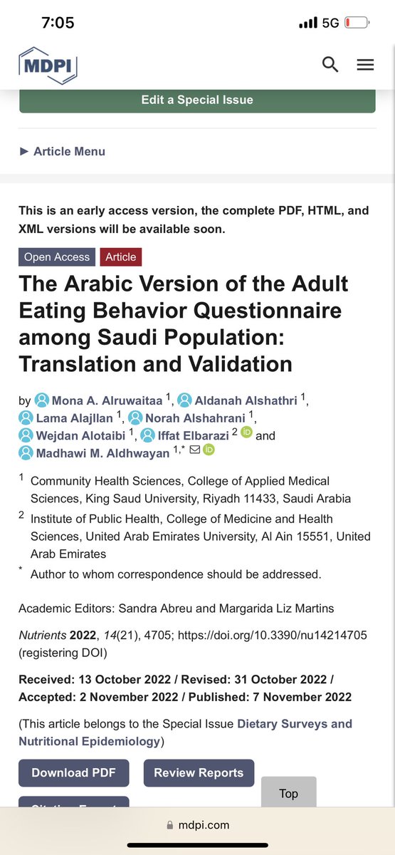 mdpi.com/2072-6643/14/2…

الحمدلله من قبل ومن بعد، تم بحمد الله نشر ورقتنا العلمية 😍

اللهم علمنا ما ينفعنا وزدنا علما وانفع بنا الاسلام والمسلمين 🙏🏻

الشكر لله ثم لدكتورتنا ومشرفتنا الرائعة د. مضاوي الضويان حقيقي احنا محظوظين بشخص زيك 🤍🤍🤍<a href="/MadawiALDhwayan/">Madhawi Aldhwayan</a>