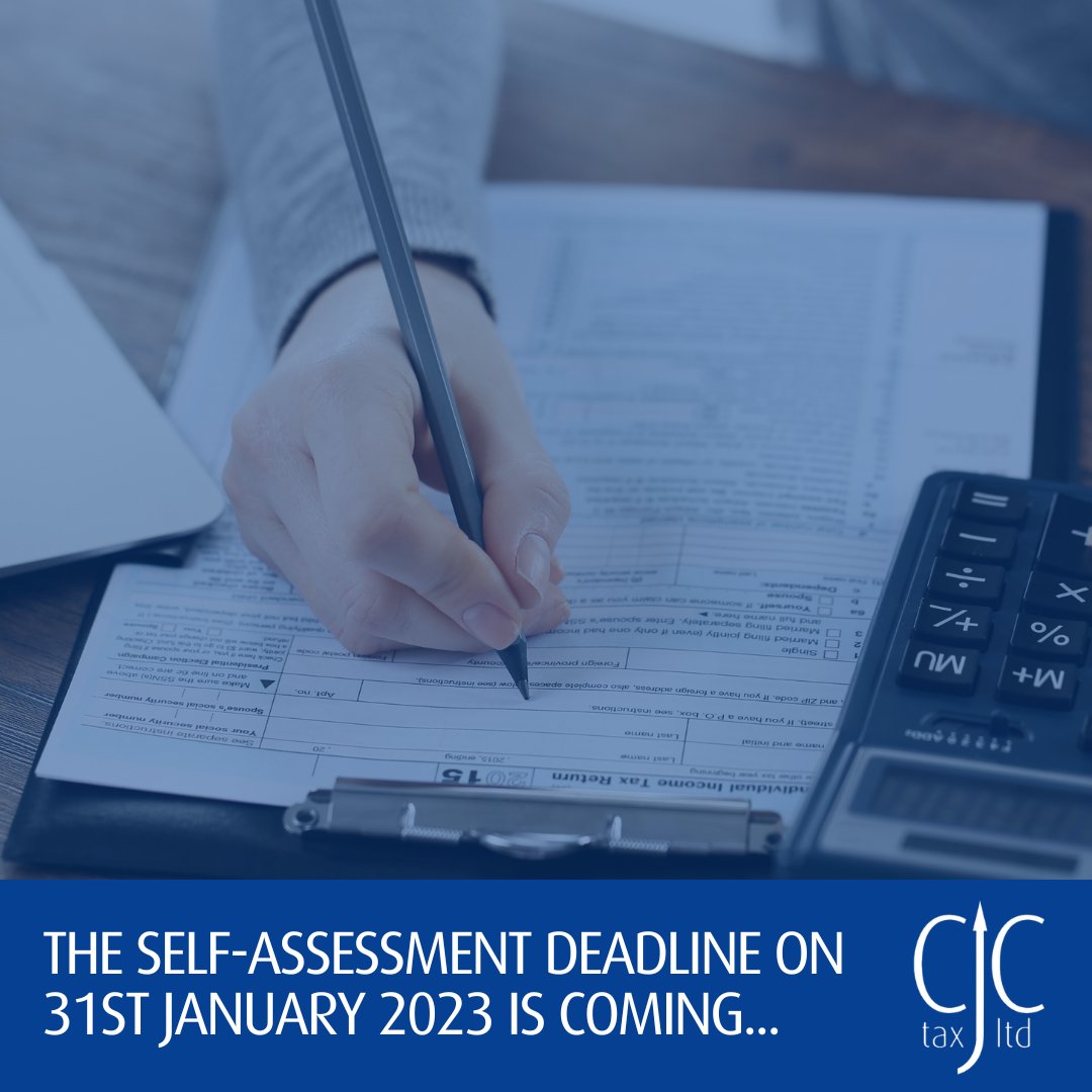 Have you filed your #SelfAssessment yet?

The self-assessment deadline on 31st Jan is fast approaching and will be here before we know it.

We’re able to provide support to any self-employed needing last-minute help. Get in touch.

#CJCTax #TaxAdvisor #Accountant #Huddersfield