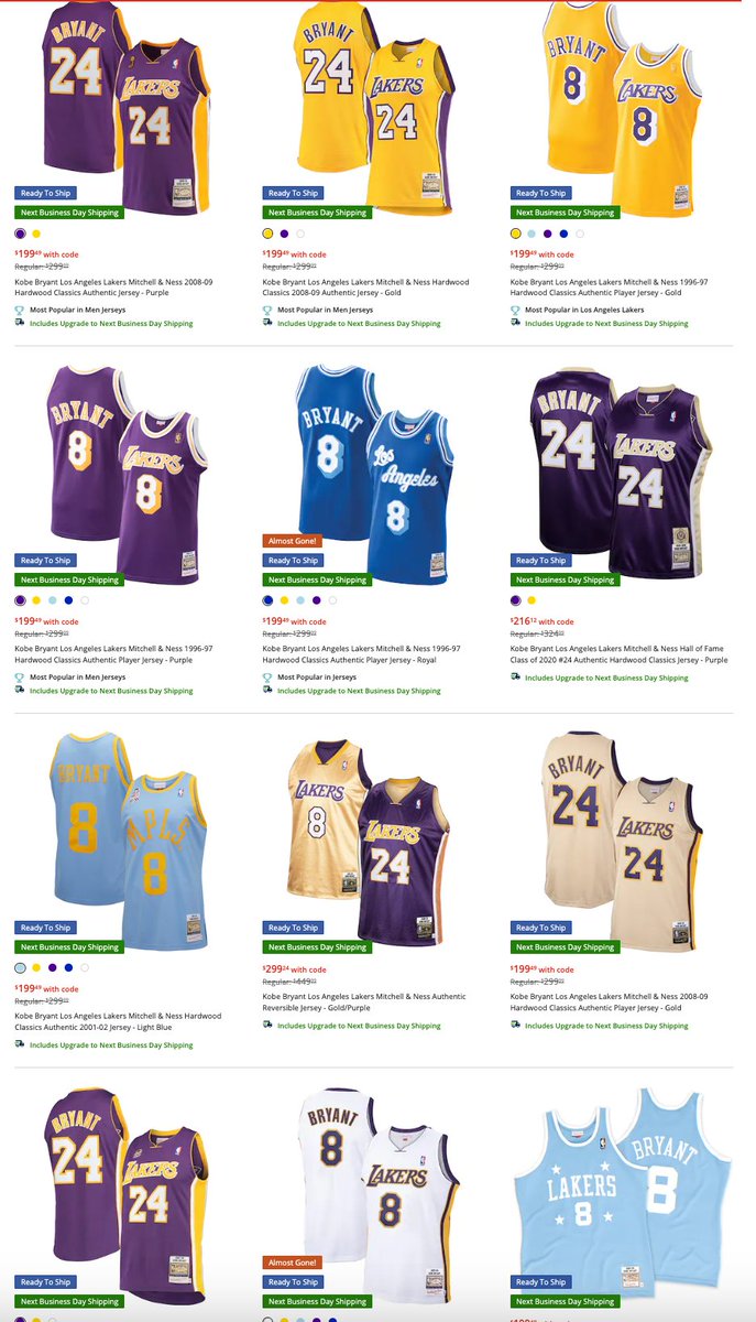 Kobe Bryant Los Angeles Lakers Mitchell & Ness Hall of Fame Class