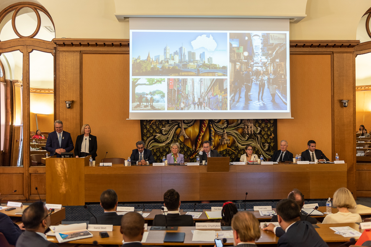 Who will host the 14th World Chamber Congress in 2025? Chambers, get ready to vote 📩 

ICC <a href="/WorldChambers/">World Chambers</a> representatives from across the globe met today in Paris to witness delegations from Australia and China bid to host #14WCC in their countries.