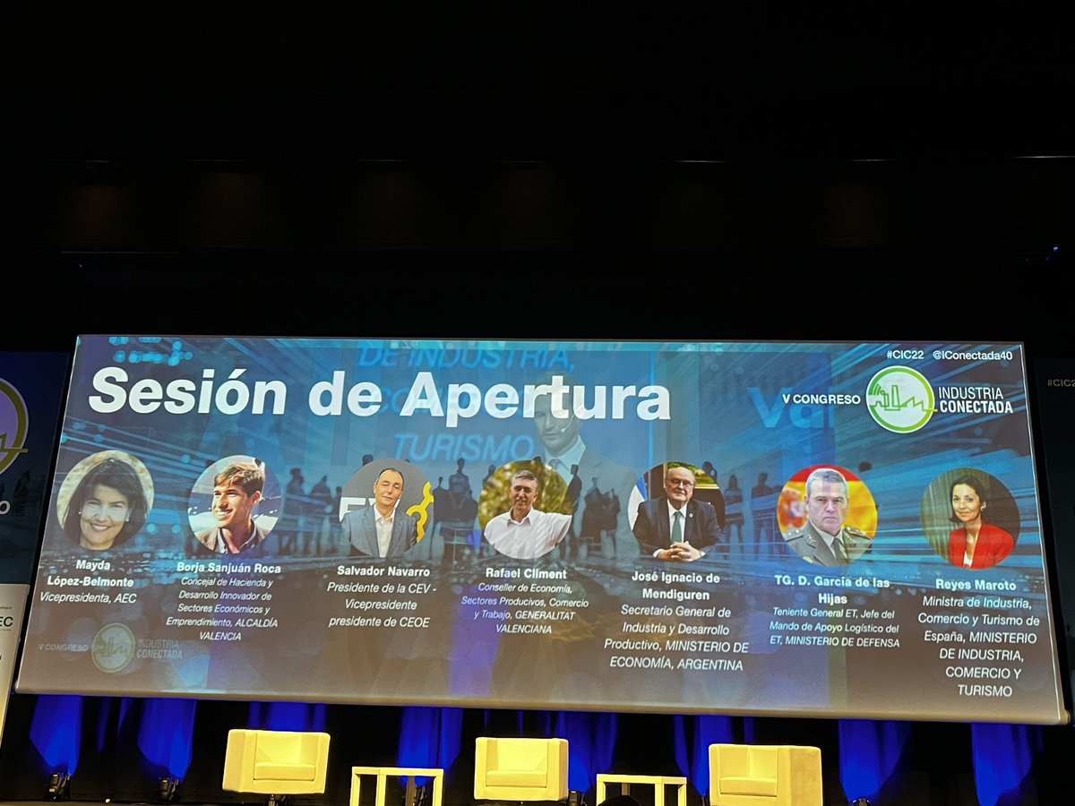 meborbore's tweet photo. Arrancando el V Congreso de Industria Conectada, esta edición, desde Valencia. Año relevante para preparar a la Industria tecnológicamente. Argentina como país invitado, con la presencia de @dmvasco ##CIC22 @IConectada40 #Industria @TE_GranEmpresa https://t.co/Wh2MS0Pzd7