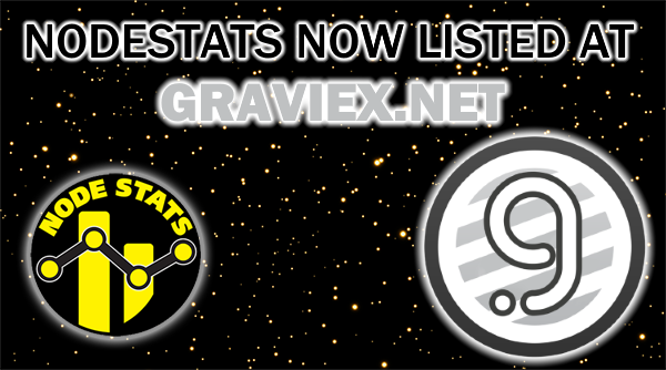 StatsNode's tweet photo. It is my pleasure to announce to you, that NodeStats ( NS ) is now listed at Graviex Exchange.

The following trading pairs are listed:
Graviex NS/BTC:  https://t.co/t8fr97GGPa
Graviex NS/LTC:  https://t.co/Ar8EQGg5Cf
Graviex NS/USDT:  https://t.co/TTbNJftWis

Happy trading!! https://t.co/lyWIiyGwm6