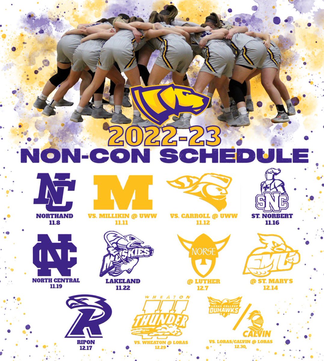 UWSPWBB's tweet photo. Game. Week. Is. Here. 📈🔋📈…
 
Non-Con Play 🏀 starts tomorrow.!.!.!

🗓 Tuesday, November 8th
📍Berg Gymnasium
⏰ 7:00pm vs Northland

🟣 #OffTheLeash 🟡 #Pointers 🟣 https://t.co/VYqtH4Yhfj