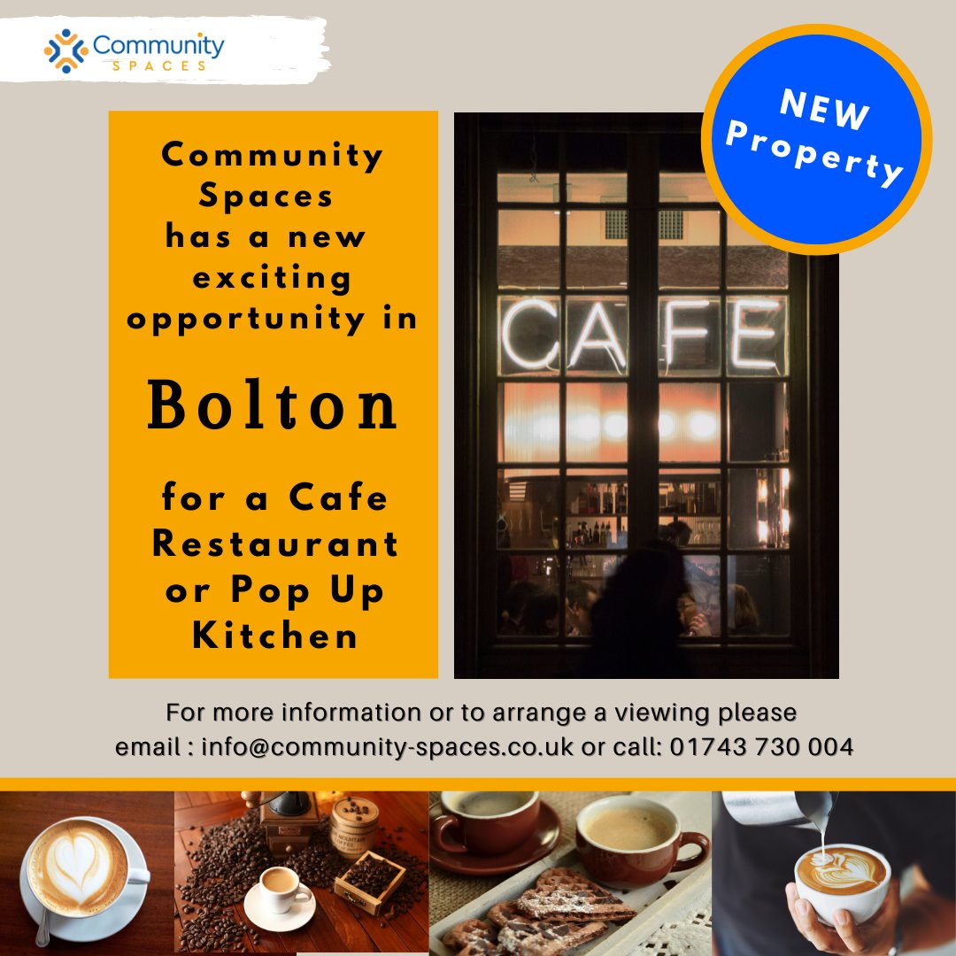 CommunitySpace5's tweet image. Community Spaces have properties available all across the UK. If Bolton is not your preferred location, then please get in touch to see what opportunities we have in your area!
Contact us for further information by emailing info@community-spaces.co.uk or call us on 01743 730 004.