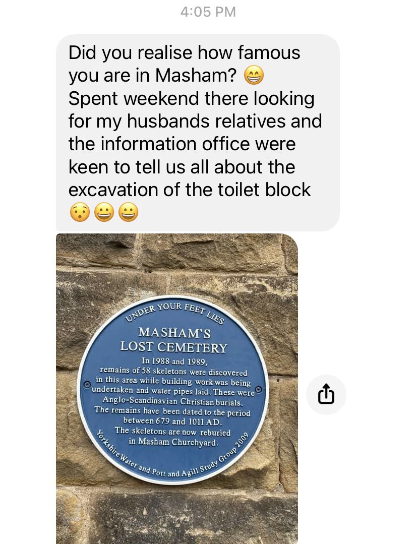 osteo_jo's tweet photo. Unexpected message from a lace making chum reminded me of the fabulous #AngloScandinavian #skeletons from Masham which we analysed @UniofBradford @BradArcForensic https://t.co/VDG9sRRpFK