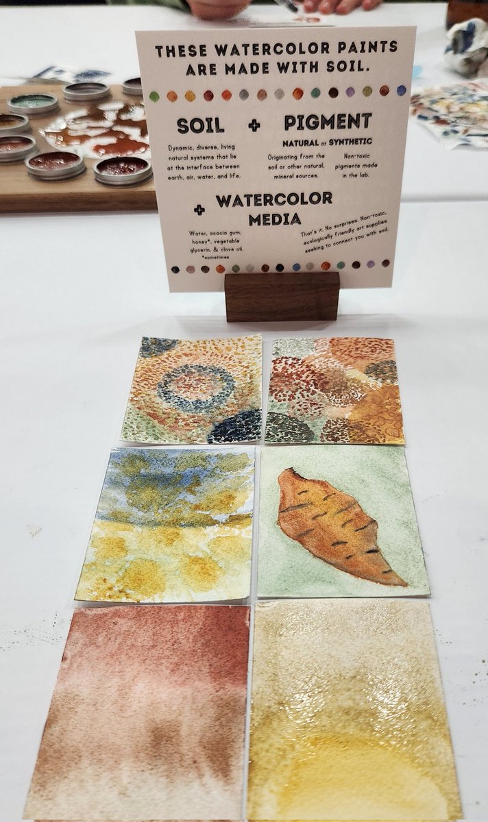 This may have been my favorite conference activity ever - painting with soil!! #ACSmtg