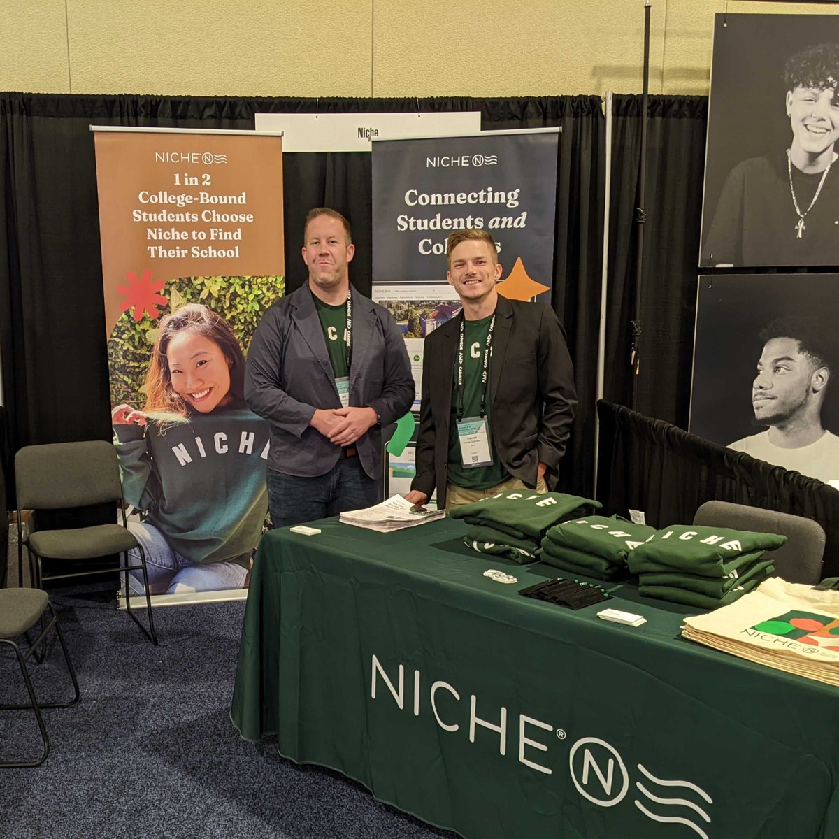 The Niche team is so excited to be at the <a href="/AMA_Marketing/">AMA</a> Symposium for the Marketing of Higher Education! Stop by table 415 to chat with Cooper Obenreder and Ted Blumenthal and learn more about our Niche solutions and services.